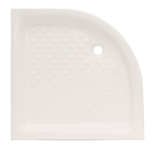 Ντουζιέρα γωνιακή Round Λευκή Πορσελάνη